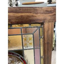 Antique French Art Nouveau Stained Leaded Glass Windows With ...