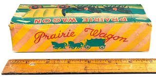 Vintage Toy Prairie Wagon w/ Wood Horses in Original Box (Circa 1960's) Japan | eBay