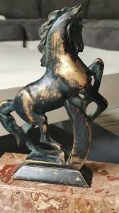 Old Sculpture/figurine of a Prancing Horse, in Polyresin ...