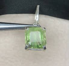 PRESTIGIOUS 5.95 CT NATURAL PERIDOT HANDMADE PENDANT IN SILVER