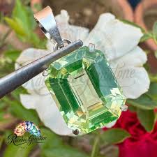 20.60 Ct Natural Certified Peridot Gemstone 925 Sterling ...