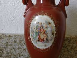 Vintage "Frolicking Maidens" Cameo Painting 8" URN-VASE China Cabinet End Table | eBay