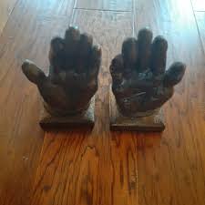 Accents | Gorgeous Vtg Solid Brass 9 Waving Hand Pair Of Bookends Made In Phillipines | Poshmark