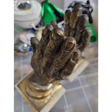 Vintage Praying Hands Bookends - Heavy brass and Marble Base | eBay