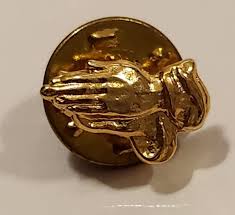 Praying Hands Gold Tone Small Metal Lapel Pin – Treasure ...