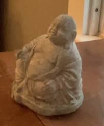 Small Vintage Garden Statue. Budda. Carved Stone. 4 1/2 ...