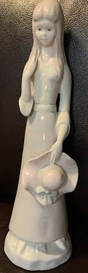 Porcelain Young Lady Tall With Hat Figurine Beautiful (N3 ...