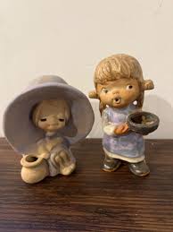 Vintage Stoneware UCTCI Japan TWO Poppet Trixie Girl ...