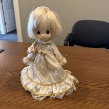 Vintage Precious Moments blonde girl Angel Christmas tree ...