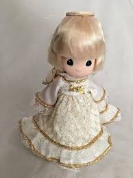 Blond 9.5" Precious Moments ANGEL Doll Figurine in White ...