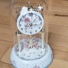 Mint Original Enesco Precious Moments Anniversary Clock Love is Kind Boy and Girl Swinging Hearts and Flowers Glass Dome Tested Works - Etsy