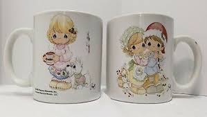 Precious Moments Sherwood Brands 2005 Coffee Mug Cup Snow Scene Set of 2 | eBay