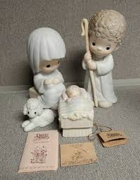 PRECIOUS MOMENTS NATIVITY 1987 by Sam O COME LET US ADORE ...