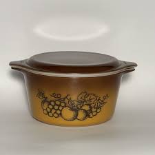 Vintage Pyrex Old Orchard Set of 2 Casserole Dishes W/2 Lids ...