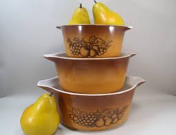 3 Vintage Pyrex Old Orchard Cinderella 473, 474, 475 B Round ...