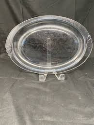 Art Deco Vntg PYREX Sapphire Blue Glass Oven & Broiler 12 3 ...