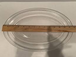 VTG Pyrex Clear Glass Oval Platter #313 - 13.75” x 8.75 ...