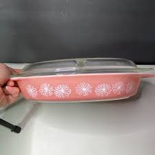 Vintage Pyrex Pink Daisy Divided Casserole Dish With Lid - 1 1/2 Quart | eBay