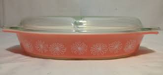 PYREX Pink Daisy 1 1/2 Quart Divided Casserole Dish with Lid Vintage Daisies | eBay