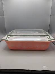 Pyrex Oblong/Rectangle Dish & Lid Casserole With Pink Daisy ...