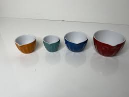 Ceramic Bold Colored Nesting Measuring Cups Set of 4 | eBay