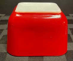 Vintage PYREX Primary Red 501 Small Fridge Dish With Lid ...