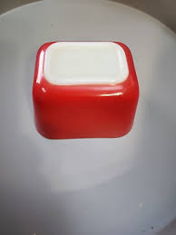 Vintage Red PYREX Rectangular Refrigerator Dish No Lid 4.25 ...