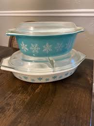 Pyrex snowflake dishes