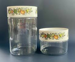 Vintage Pyrex Spice of Life Stackable Canisters – Set of 2 ...