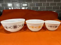 Vintage Pyrex Town and Country Nesting Mixing Bowls Set of ...