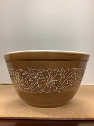 Pyrex Woodland Brown Bowl # 401 - Etsy
