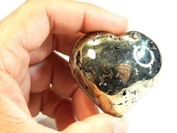 Pyrite Heart Crystal 111g Stone Rock Geode Reiki Healing ...