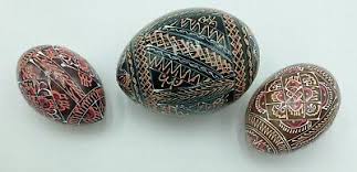Vtg Hand Painted Pysanky Ukranian Style Wood Eggs | eBay
