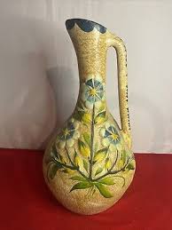 23 X 12 Terra Cotta Hand Painted Vase Talavera Pitcher Urn Water Vessel RARE BIG | eBay