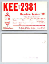 Ham Radio QSL QSO Postcard KEE-2381, Houston, Texas, USA | eBay