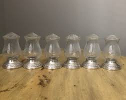Vintage Sterling Silver Salt & Pepper Shakers: Etched Glass ...
