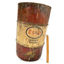 Vintage ESSO "CHASSIS GREASE" DRUM "100 Pounds" Barrel/Can 24"T x 14" – Get A Grip & More