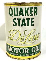 Vintage 1960s Quaker State Motor Oil Can Oil Tin Oil City Pennsylvania | eBay