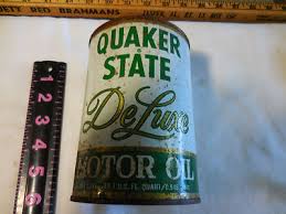 Vintage QUAKER STATE DE LUXE MOTOR OIL QUART CAN 20W 50 HD Unopened Very Good | eBay