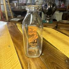 ANTIQUE OLD VINTAGE 1 QUART GLASS MILK BOTTLE Marathon's Dairy | eBay