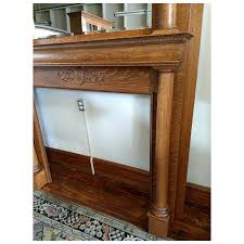 Quarter Sawn Oak Fireplace Mantel with Mirror. For Sale at ...