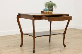 Victorian Antique Oak Office Desk, Library Table or Console