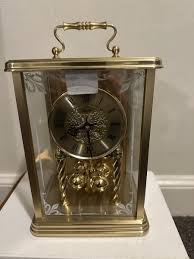 Vinlage Bulova Brass Quartz Carriage Mantel Clock ...