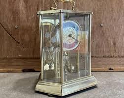 Vintage Mirado Mantel Clock: West Germany Floral Dome Quartz ...