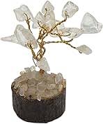 Buy Sahiba Gems Natural White Gemstone Chip Wood Crystal Base Tree, 2.5 Inches Tall Showpiece Decorative Item for Good Luck Money & Healing Home & Office| Vastu Item | Gift Online at