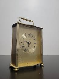 Vintage H. Samuel Brass Carriage Mantel Clock – Quartz ...