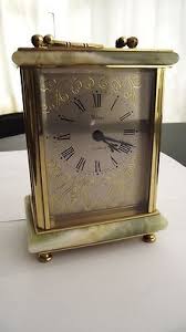 SOLID BRASS AND GREEN ONYX CASE QUARTZ CARRIAGE CLOCK BY ...