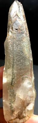 80g 1PC Himalayan RARE RAW Natural Lemurian Quartz Lemuria Crystal Point d777