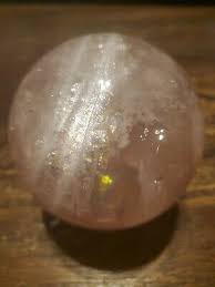 Large Star Rose Quartz Crystal Sphere Orb Ball w Crazy ...