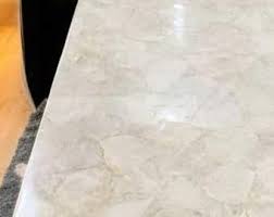 Handmade White Quartz Dining Table Luxury Gemstone Kitchen ...